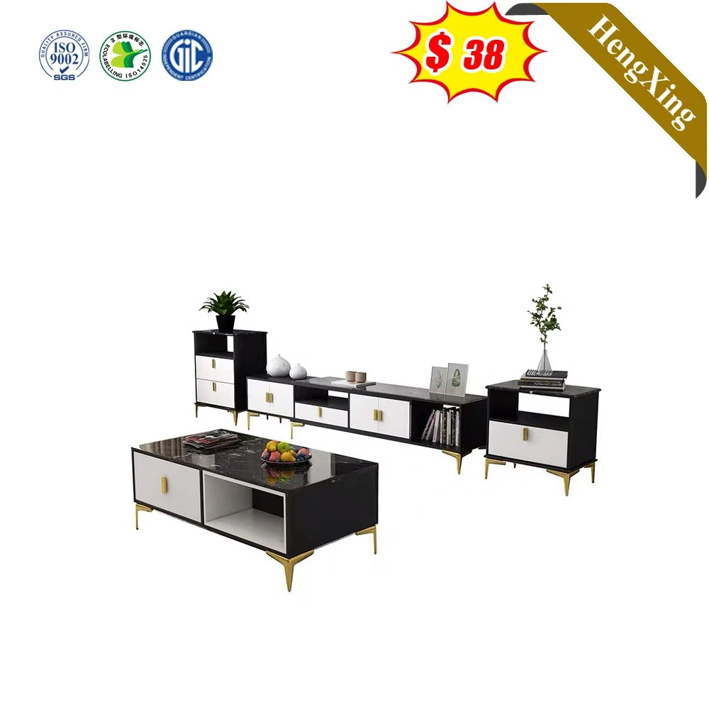 Creative Black Mixed Black Color Living Room Home Furniture Storage TV Stand with Drawers