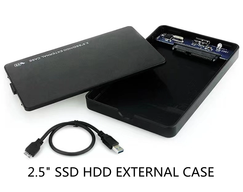 2.5" SSD HDD External Case 2.5inch HDD Box ABS Hard Disk Drive Case USB 3.0 SATA HDD Enclosure Box Compatible with USB 2.0 External Storage Box Case