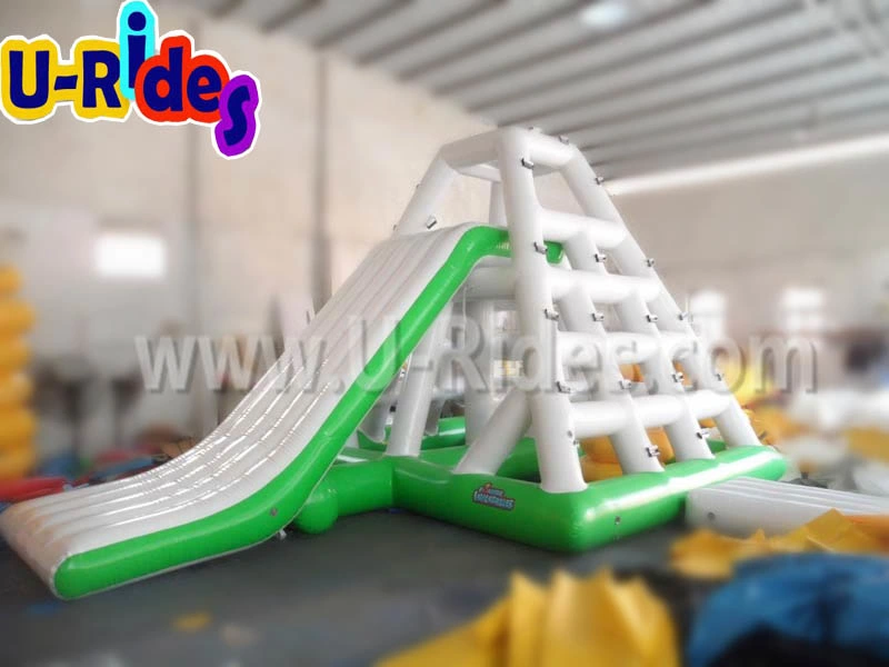 Commercial 100 Capacity Floating Inflatable Water Park Green and white Floating Water Park for lake sea Pool seaside beach