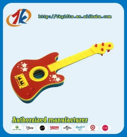 Non-Function plásticos pequenos brinquedos de guitarra para crianças