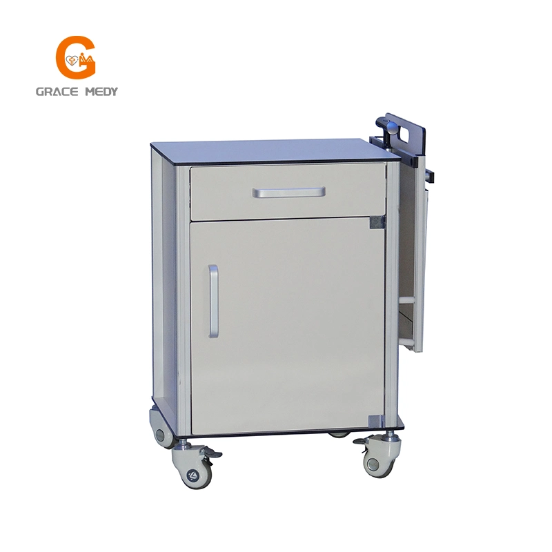 Hospital Furniture Stainless Cabinets ABS Medical Patient Hospital Bedside Tables with Lock