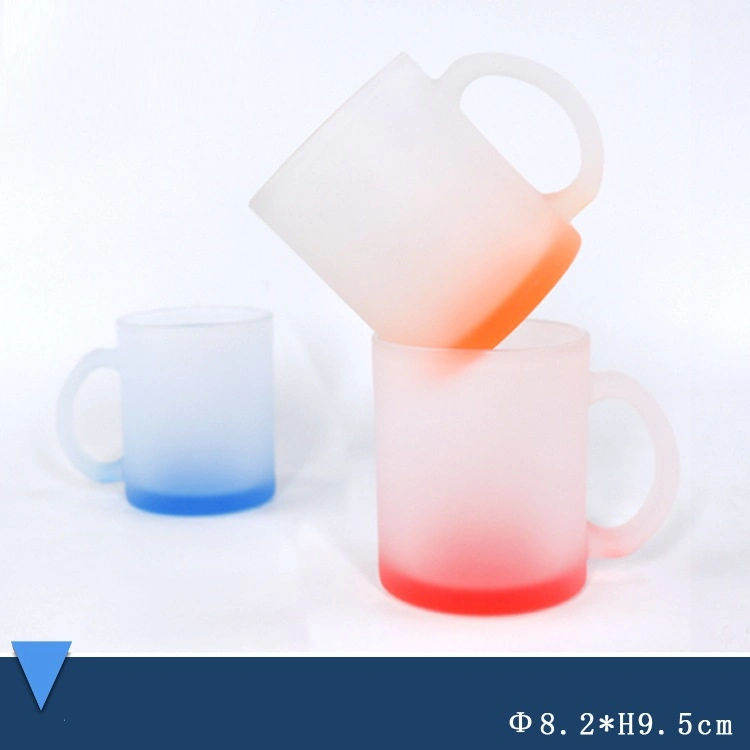 280ml 10oz Wholesale Heat Transfer Color Bottoming Glass Personality Printing Verre à sublimation