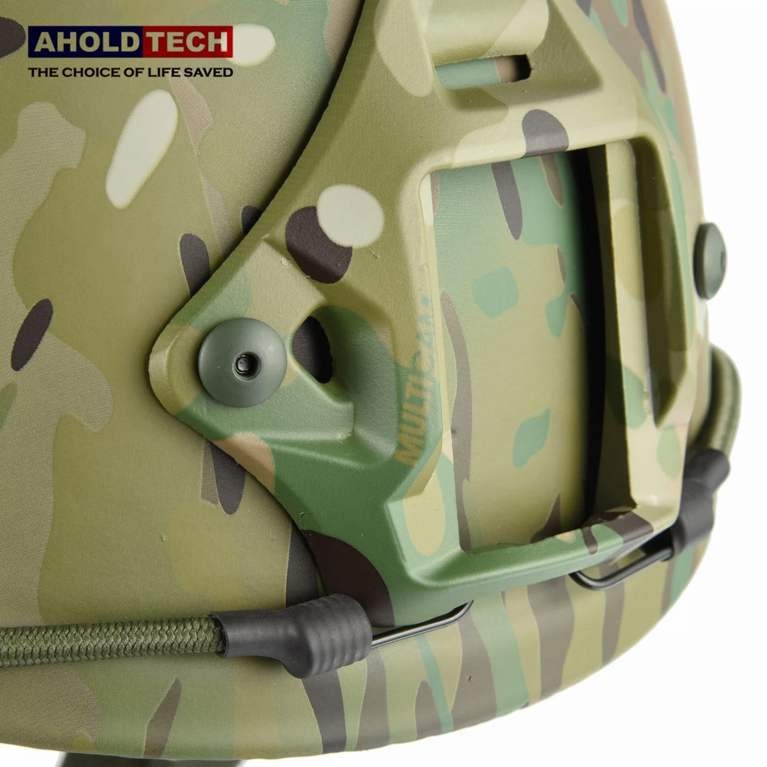 Capacete à prova de balas tático Multicam Camouflage Fast Nij Iiia em PE+Aramid