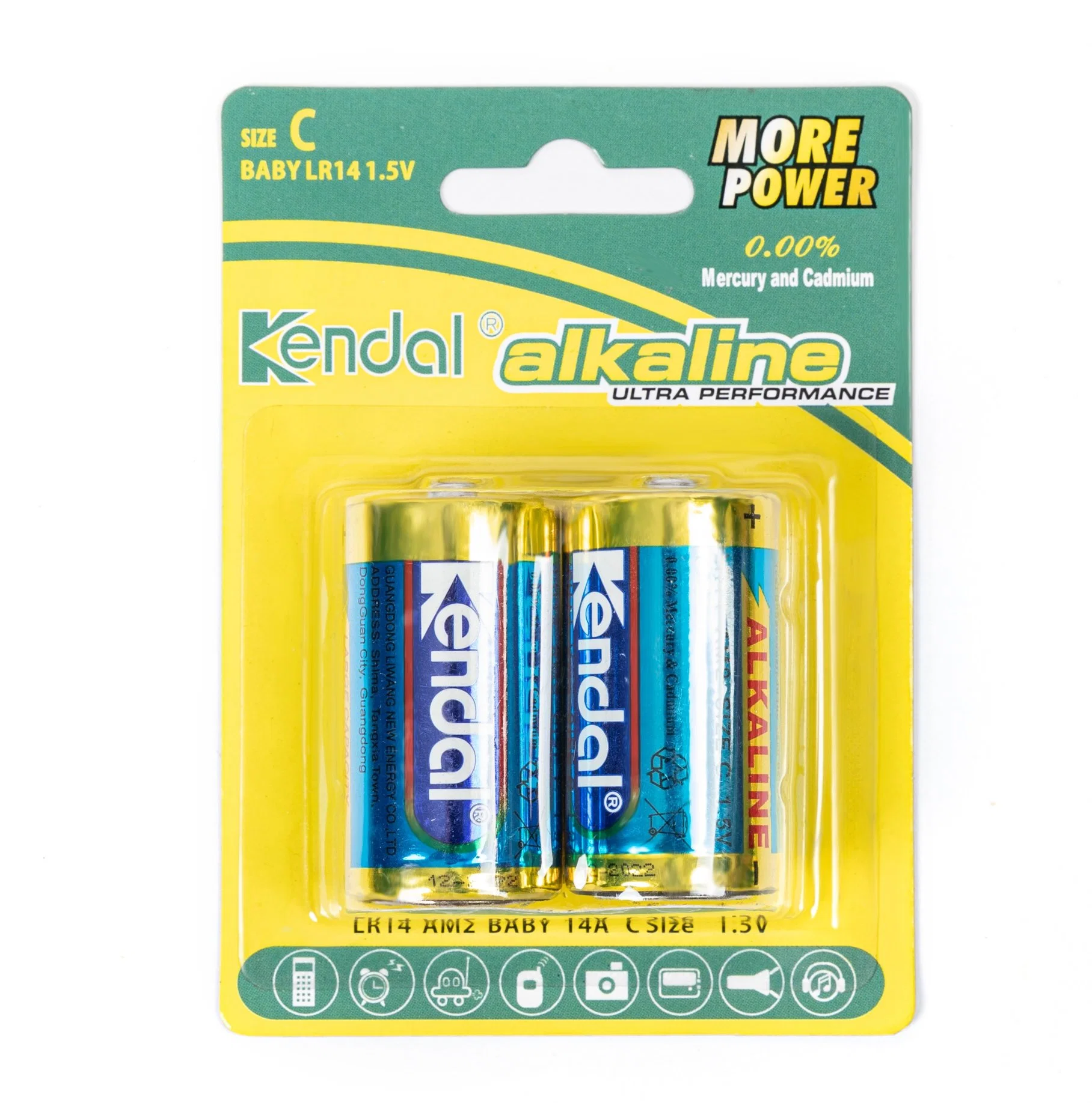 Lr14 C Alkaline Um2 1.5V Primary Dry Battery with 2 PCS Blister Card