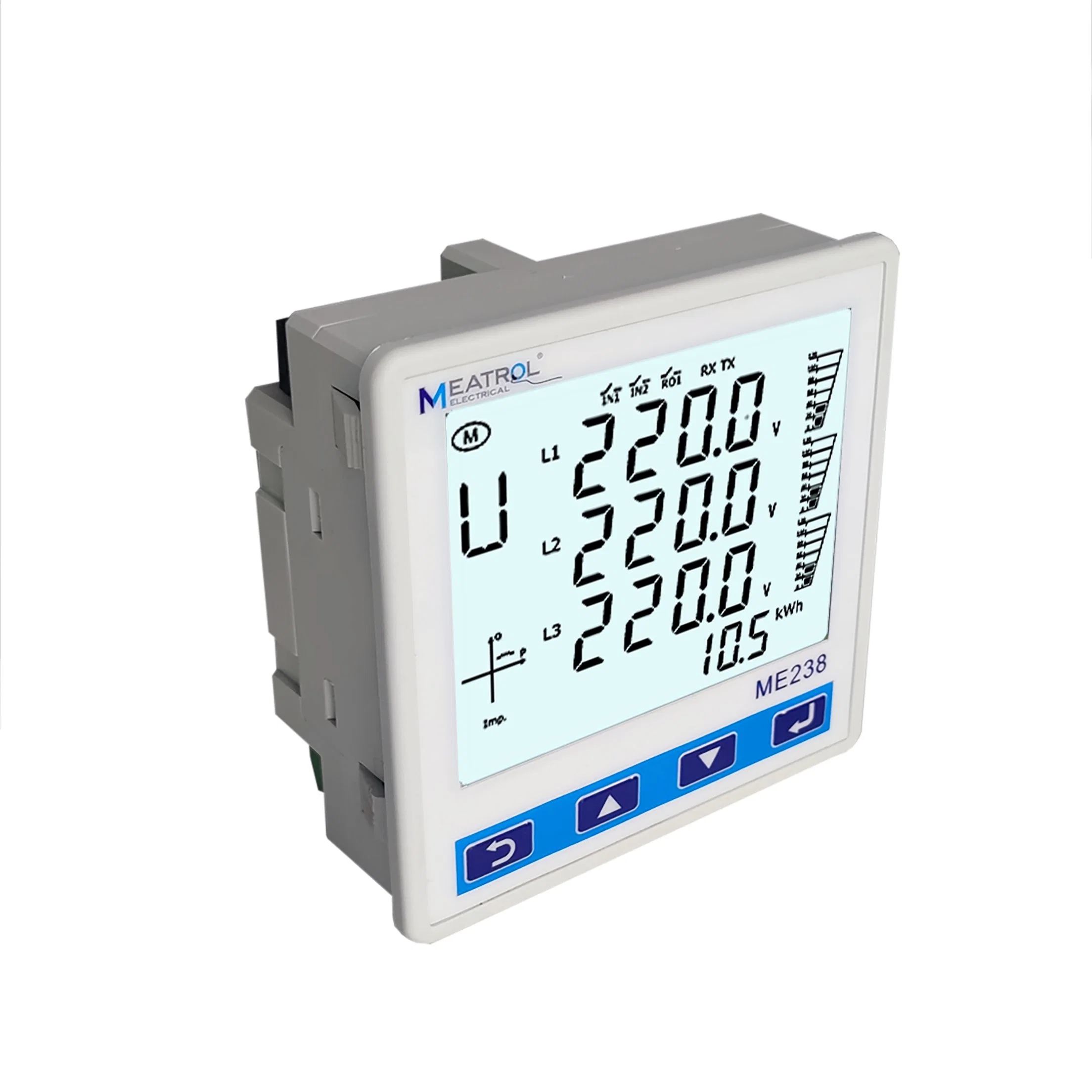 Tableau de bord numérique de la tension de courant AC Les panneaux solaires d'énergie en Kwh compteur Moniteur