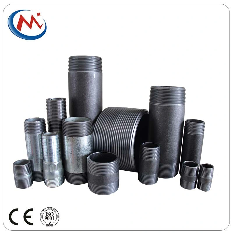 High Quality Carbon Steel Galvanized Threaded Nipple Hose Nipple Steel Pipe Nipple