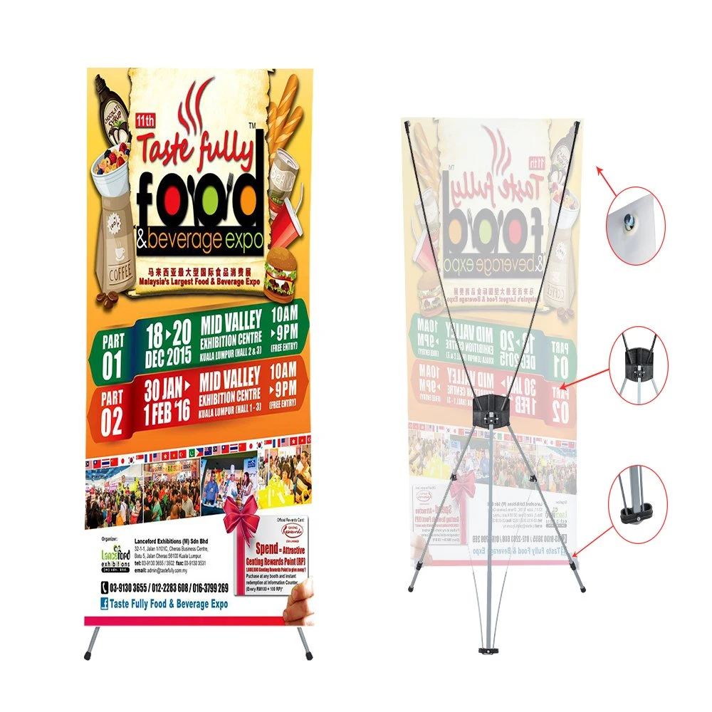 Wide Base X Banner Stand for Added Stability