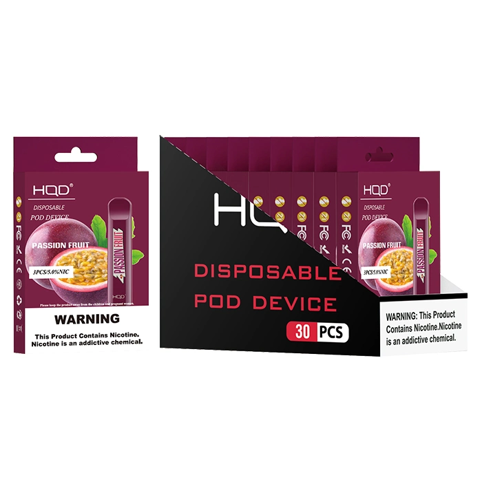 Hqd Cuvie 300 Puffs vapee Free Nicotine Passion Fruit Flavor Wholesale/Supplier Disposable/Chargeable Vape