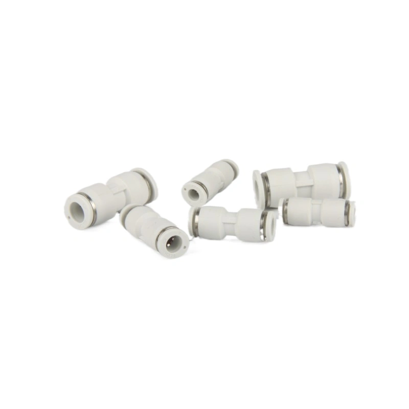 Pneumatic Push in Fitting White Plastic Fitting PU Straight Air Connector Factory