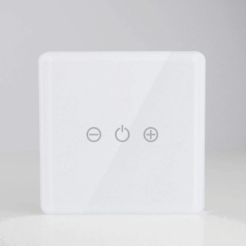 EU/UK 86 White Tempered Glass Relay Tuya Smart Life App Control 2.4G Wifi Smart Home Led Dimmer Touch Switch