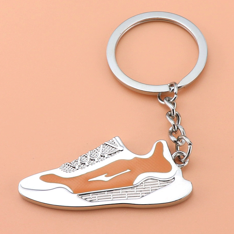 الجملة شعار مخصص 3D فارغ صغير Sneaker الطراز ميني اليد أنا أسفل مجموعة كاملة من الأزواج عيد ميلاد سيارة بندنت كي سلسلة هدية سلسلة سلسلة مفاتيح معدنية