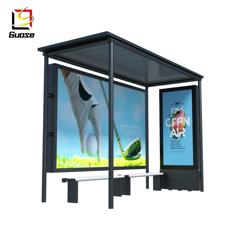 Bus Station Manufacturers Advertising Light Box Aluminium Bus Shelter
