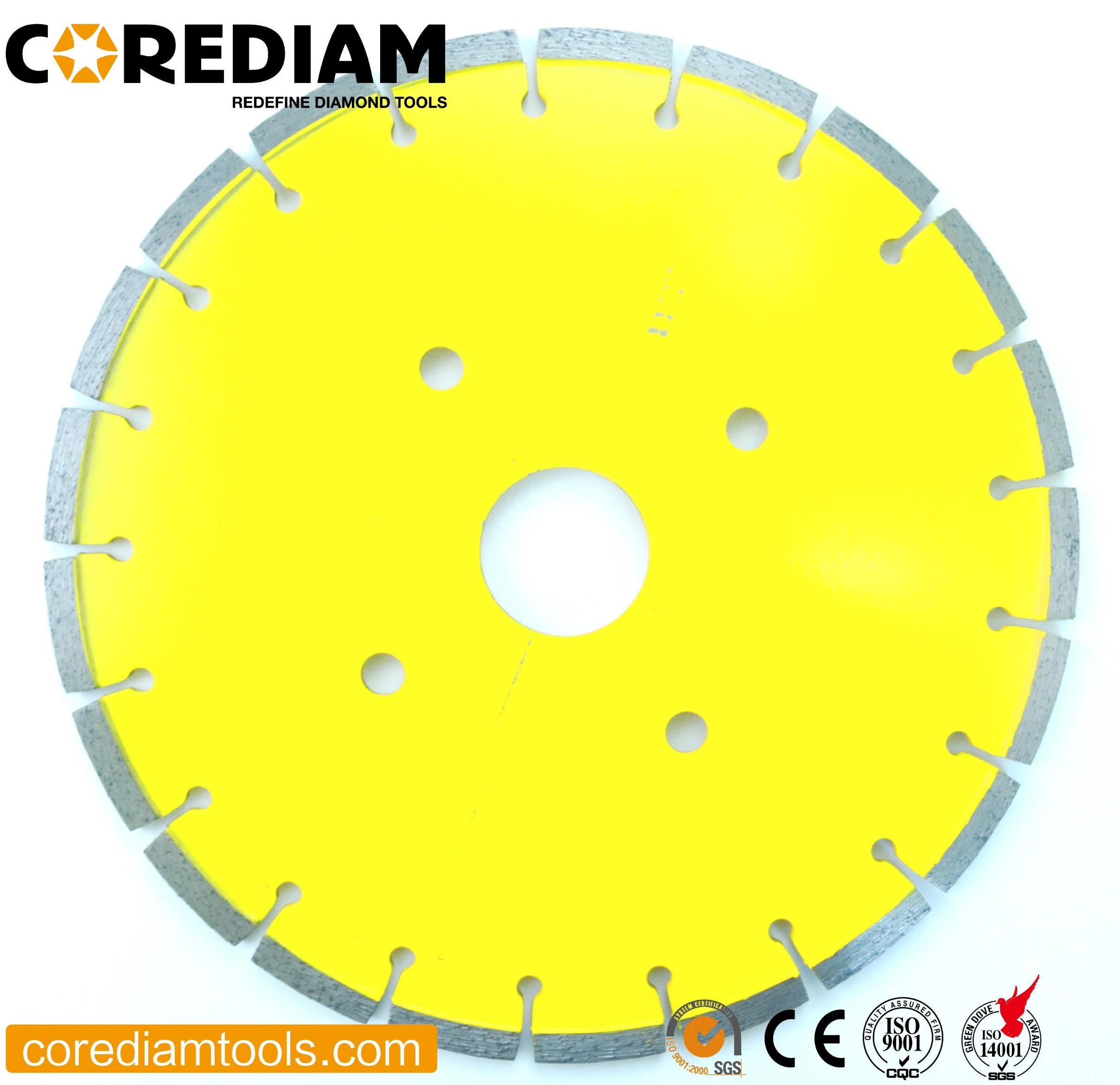 Super Quality 350 mm/16 Inch Laser Welded Diamond Tuck Point Saw Blade in 6.4mm Segment Thickness/Diamond Tool