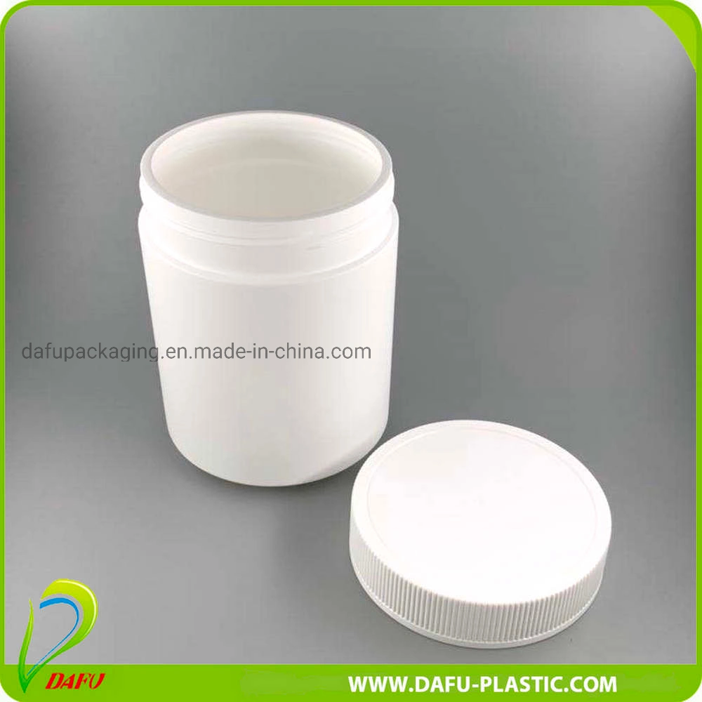 750ml PE White Powder Plastic Capsule Vitamin Bottle with Cap