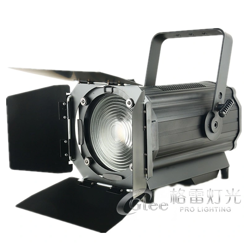 200W RGBW LED Auto Electric Motorized Zoom Fresnel Theatrical Spotlight