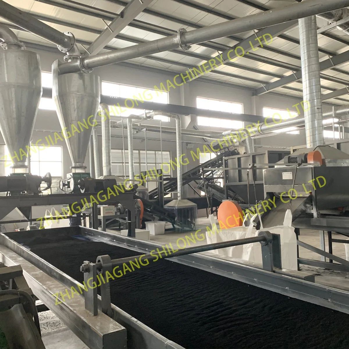 Waste Tyre Cutting Machine to Get Rubber Powder for Tyre Recycle Line