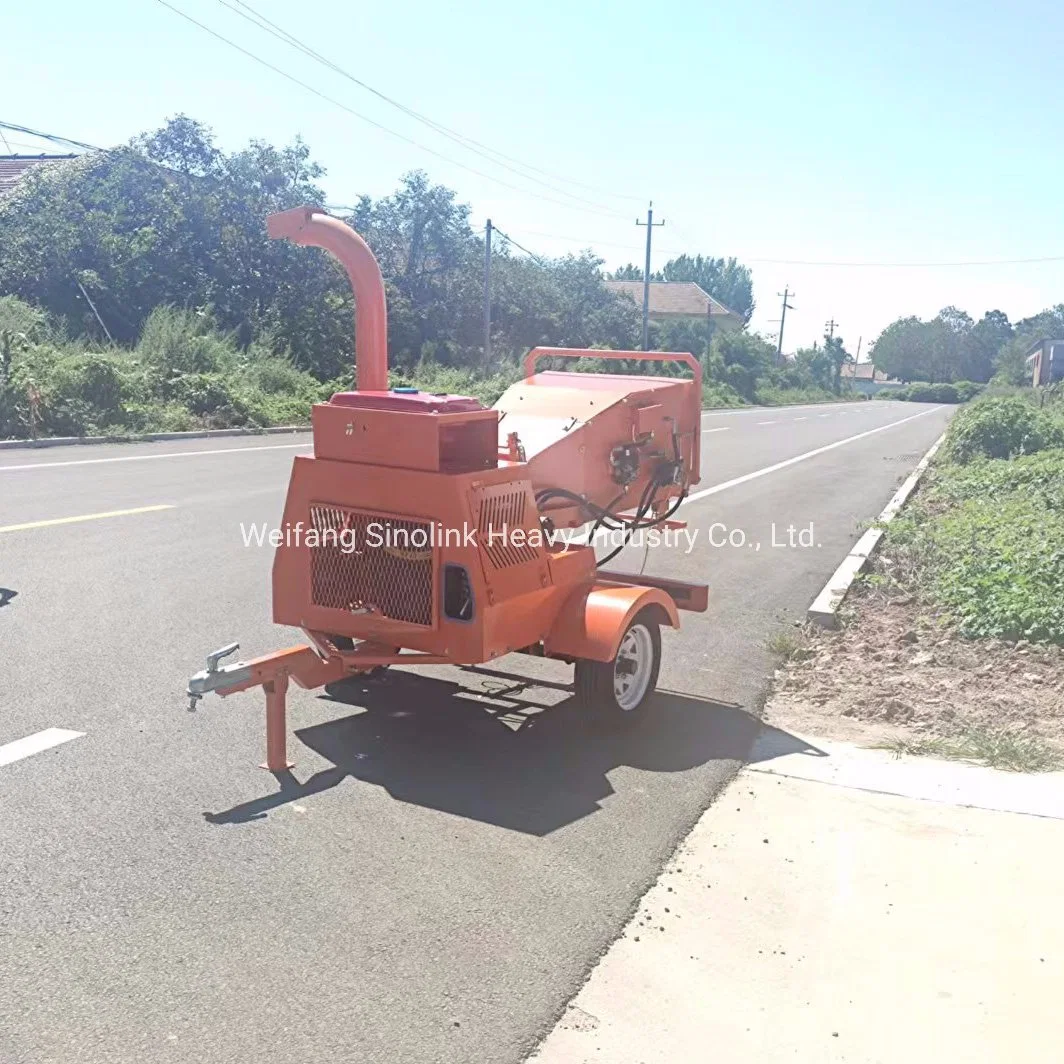 22HP Gasoline Engine Powered Garden Towable Wood Chipper Mulcer