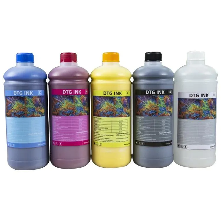 Cmyk White DTG Inks Direct to Garment Printing Inks for Digital Inkjet DTG Printer