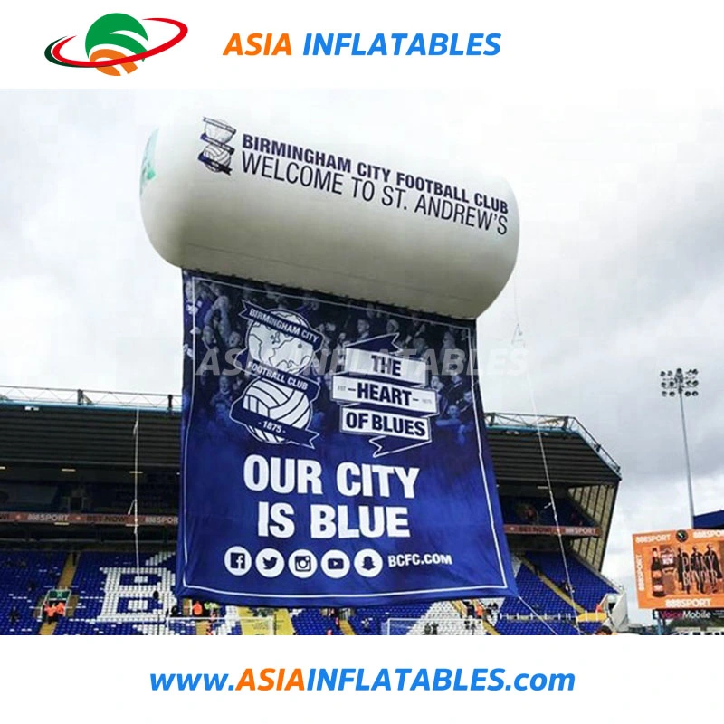 Kundenspezifischer Aufblasbarer Stadion-Markierungsbanner Zylinder, Schwimmender Aufblasbarer Stadion-Banner
