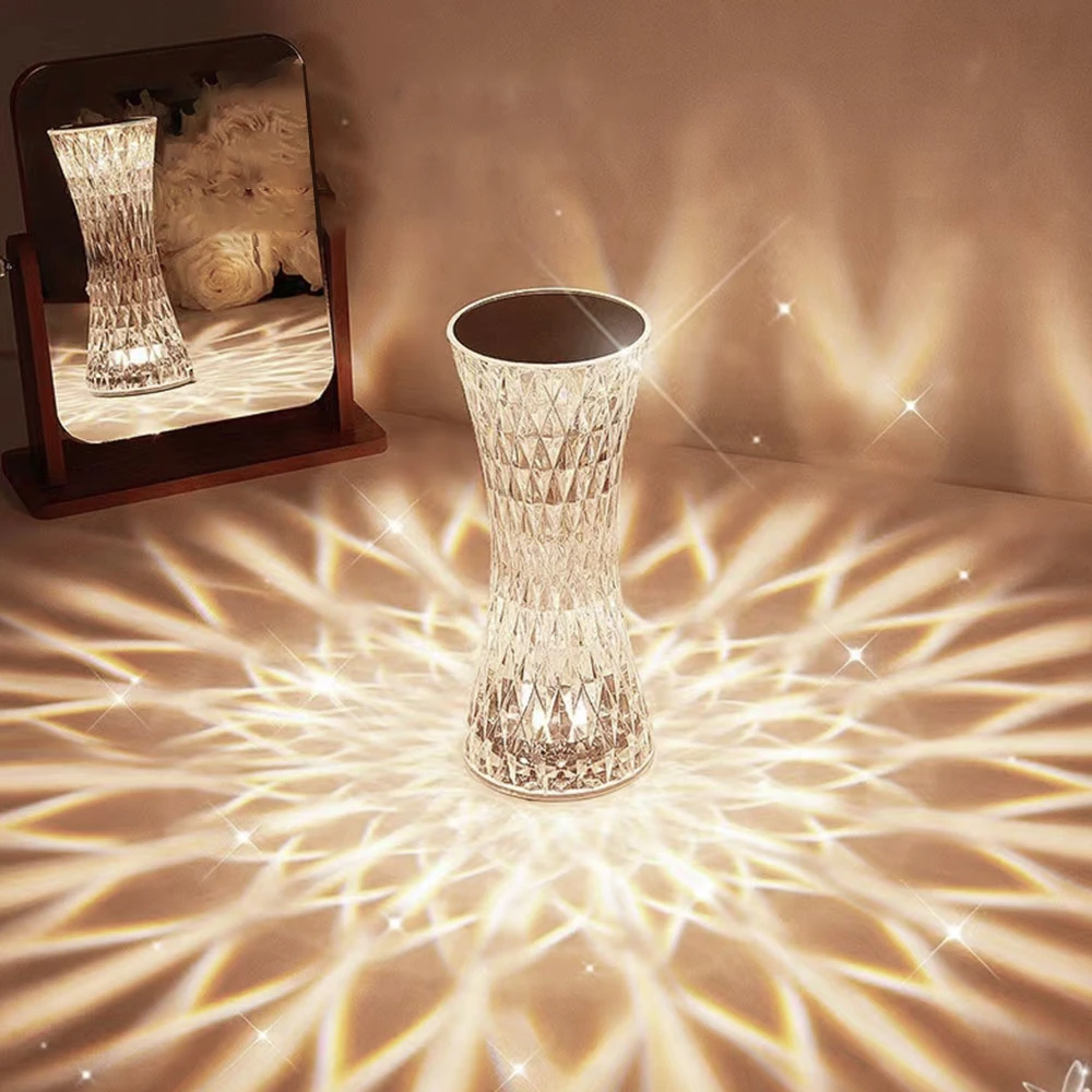 3D Crystal Touch Lamp for Home Decoration - USB Rechargeable Dropshipping