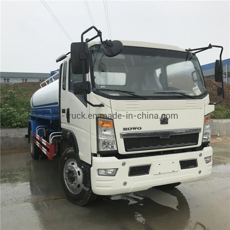 Sino HOWO 6wheels 3000L 4000L 6000L 8000L Sewage Vacuum Fecal Tank Suction Truck Waste Water Tanker Truck Septic Tank