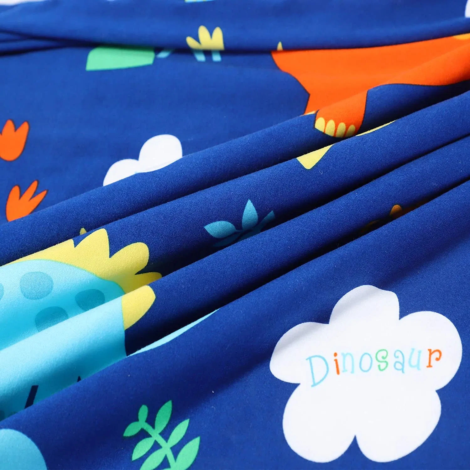 Azul marino y verde bebé dinosaurio moderno niños o niñas, ropa de cama de bebé conjunto