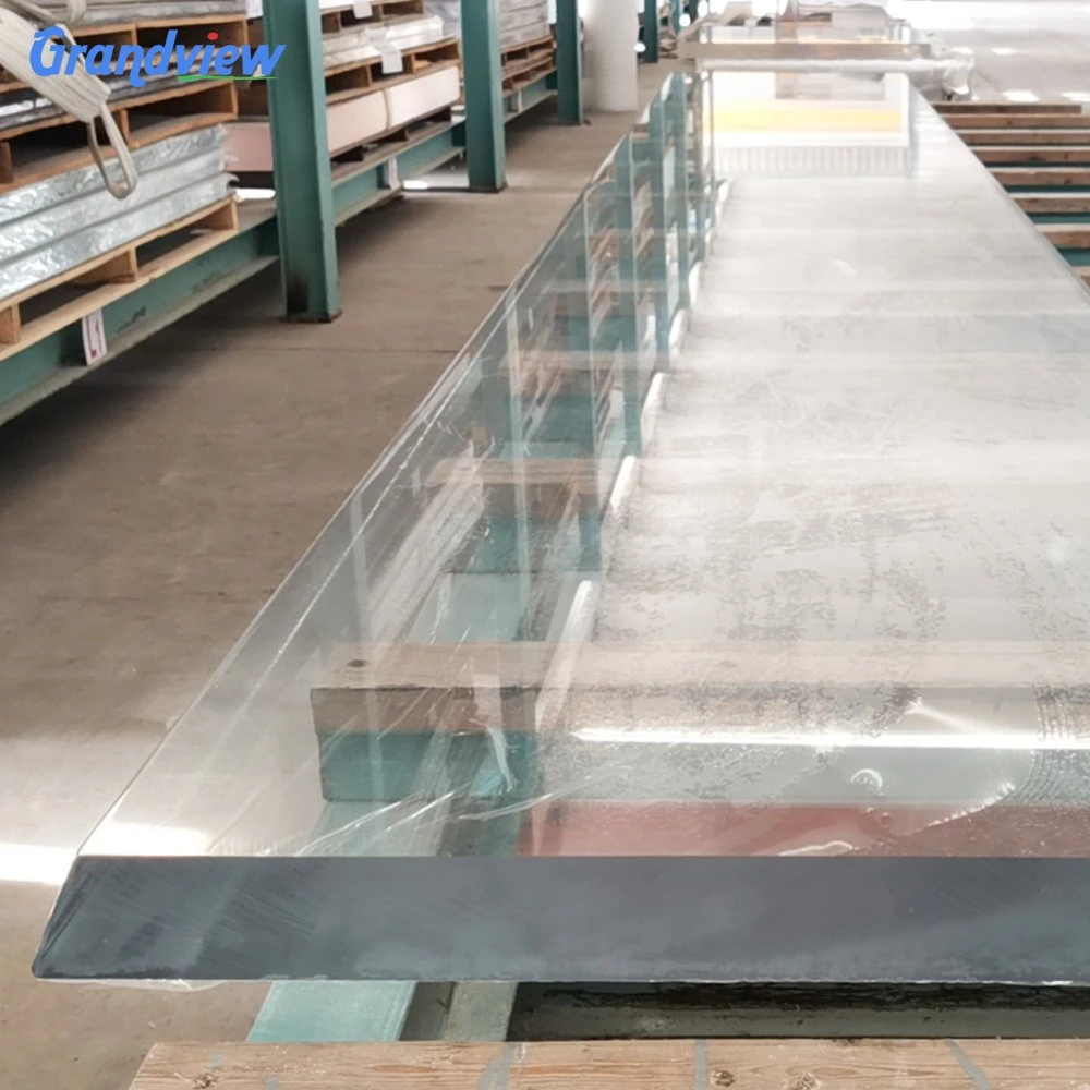 High Quality Clear Thick acrílico Piscina Folha exterior acrílico Vidro de painel para piscinas