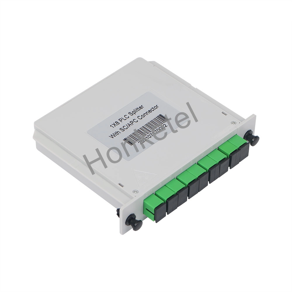 1* 8 Tipo de cuadro Lgx PLC Splitter para Redes Ópticas Pasivas FTTX &amp; CWDM y DWDM y óptica del sistema de televisión por cable con conector SC/APC