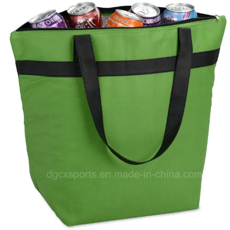 Polyester Green Tote Beach Carry Beer Ice Cooler Bag