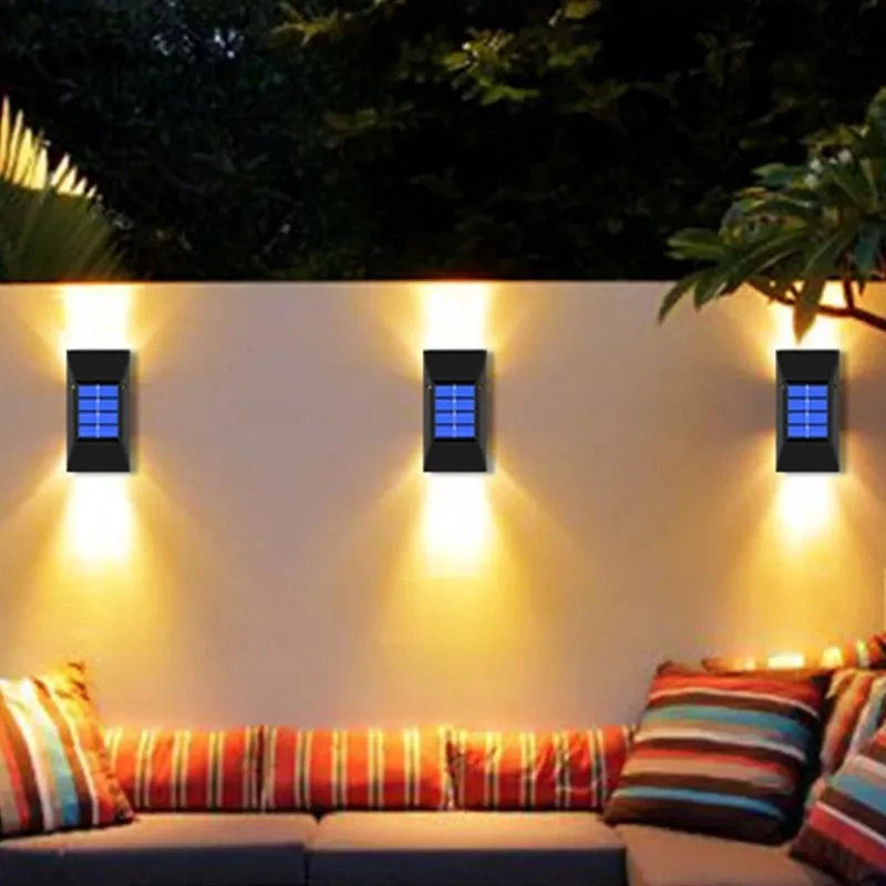 Luz para el sensor de pared solar LED impermeable para exteriores para noche