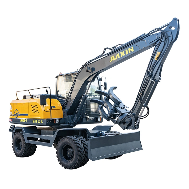 Construction Machinery Wheel Excavators with Grab Shovel and Bulldozer