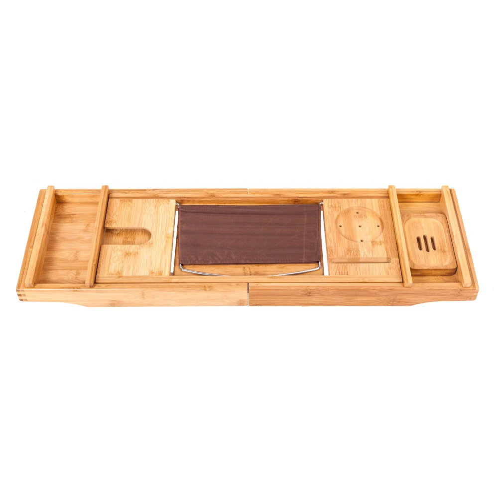 Bathtub Tray/Bathroom Caddy - Bath Table Accessories - Bamboo Trays for Tub - Bath Caddy/Bathtub Caddy/Bath Tray - 100% Bamboo