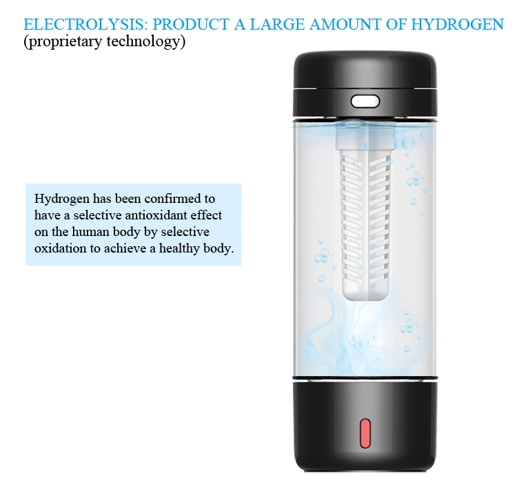 New Item Alkaline Hydrogen Water Bottle Hydrogen Water Cup with USB Charger for Body Healthcare From Yiwu Manufacturer