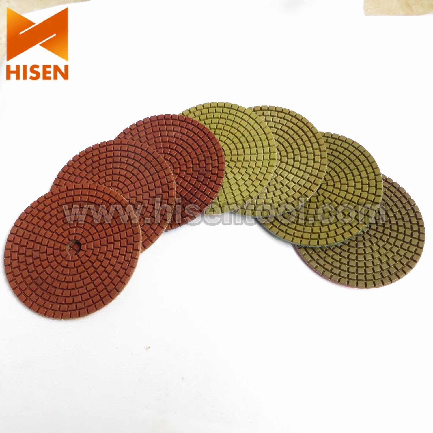 Professional 100mm 4" Metal Chip Diamond Wet Polishing Pads