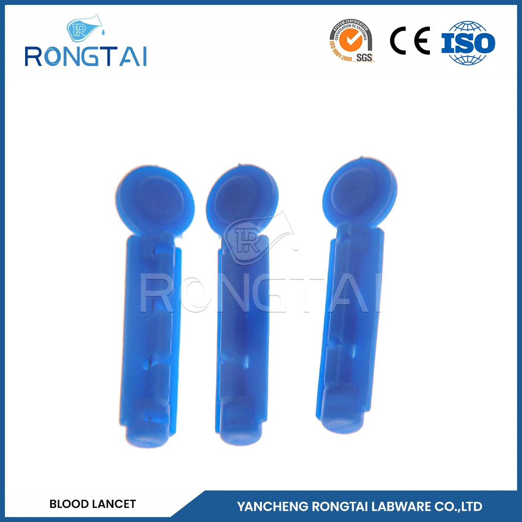 Rongtai 23G Blood Lancet Factory Medical Sterile Steel Blood Lancets China Twist and Safety Blood Lancet