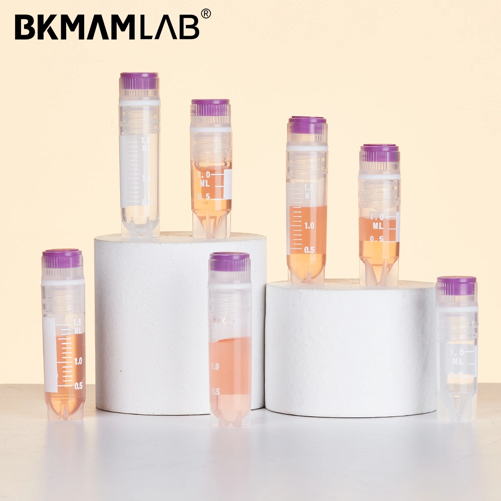 -196 Degree Liquid Nitrogen Laboratory Sterile Cryovials with External Thread Cap