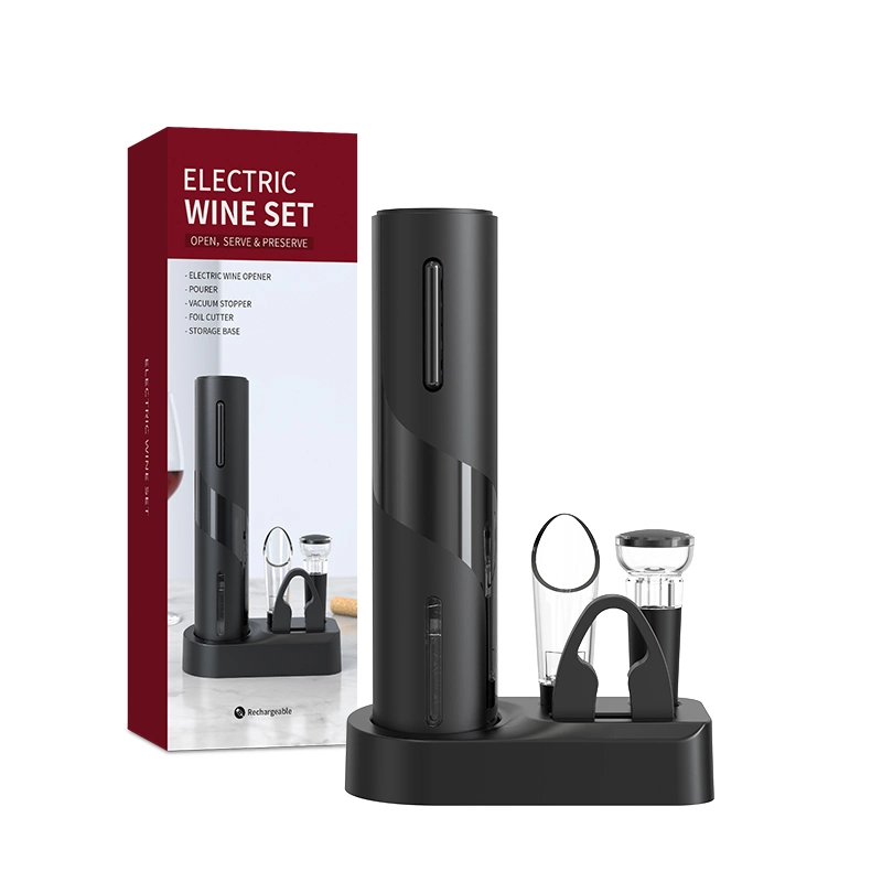 Premium Wine Aerator and Preserver Attached Electric Wine Opener Set