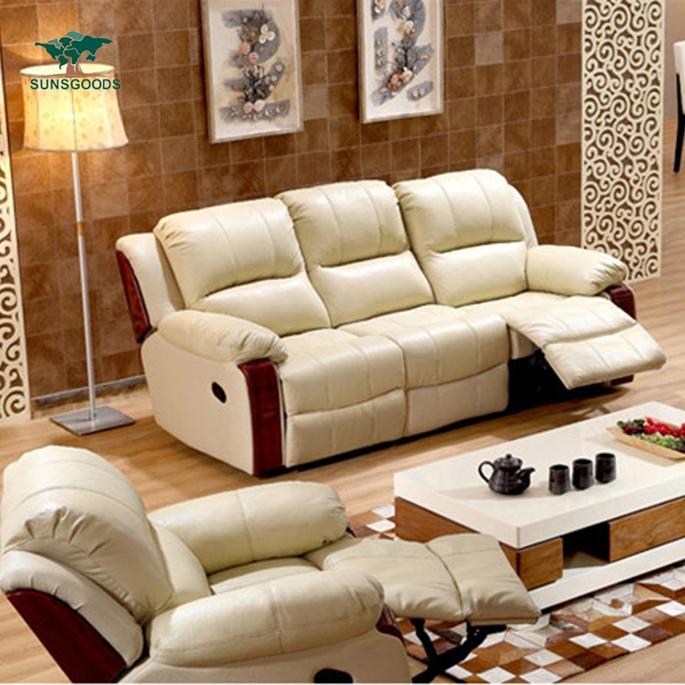 Modern Leisure Leather/Fabric Conferance Sofa for Living Room with Solid Wood Frame