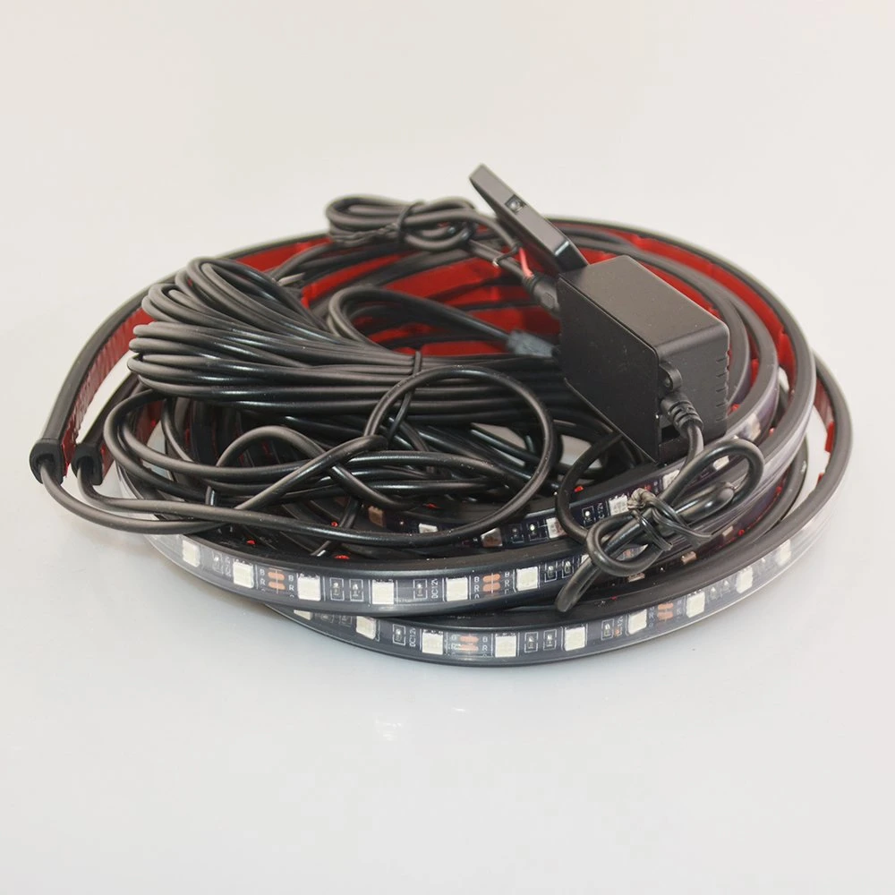 Waterproof 90cm 120cm 150cm RGB Remote Disco Music Atmosphere Underbody Car LED Underglow Flexible Strip Light