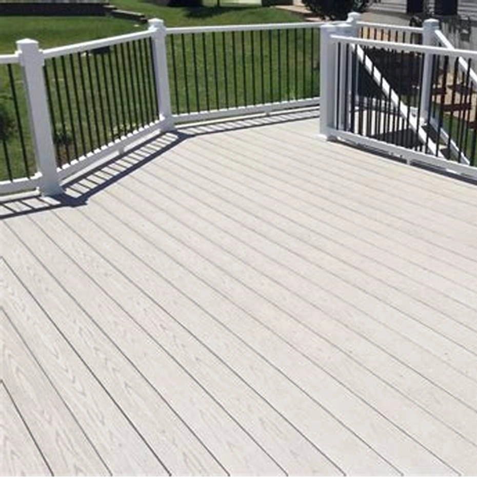 WPC Composite Outdoor Decking / Terrace Flooring / Solid Hard Wood Board Seamless Terrace and Covering WPC Floor