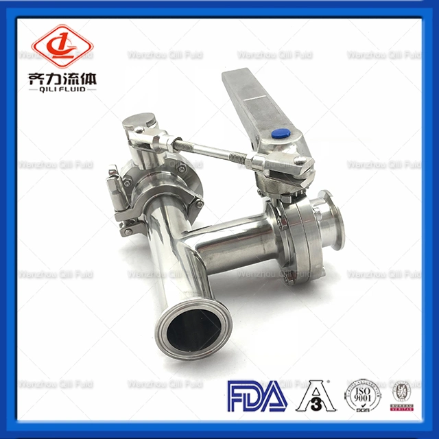 Stainless Steel Hand Operated Equal Tee Butterfly Valve