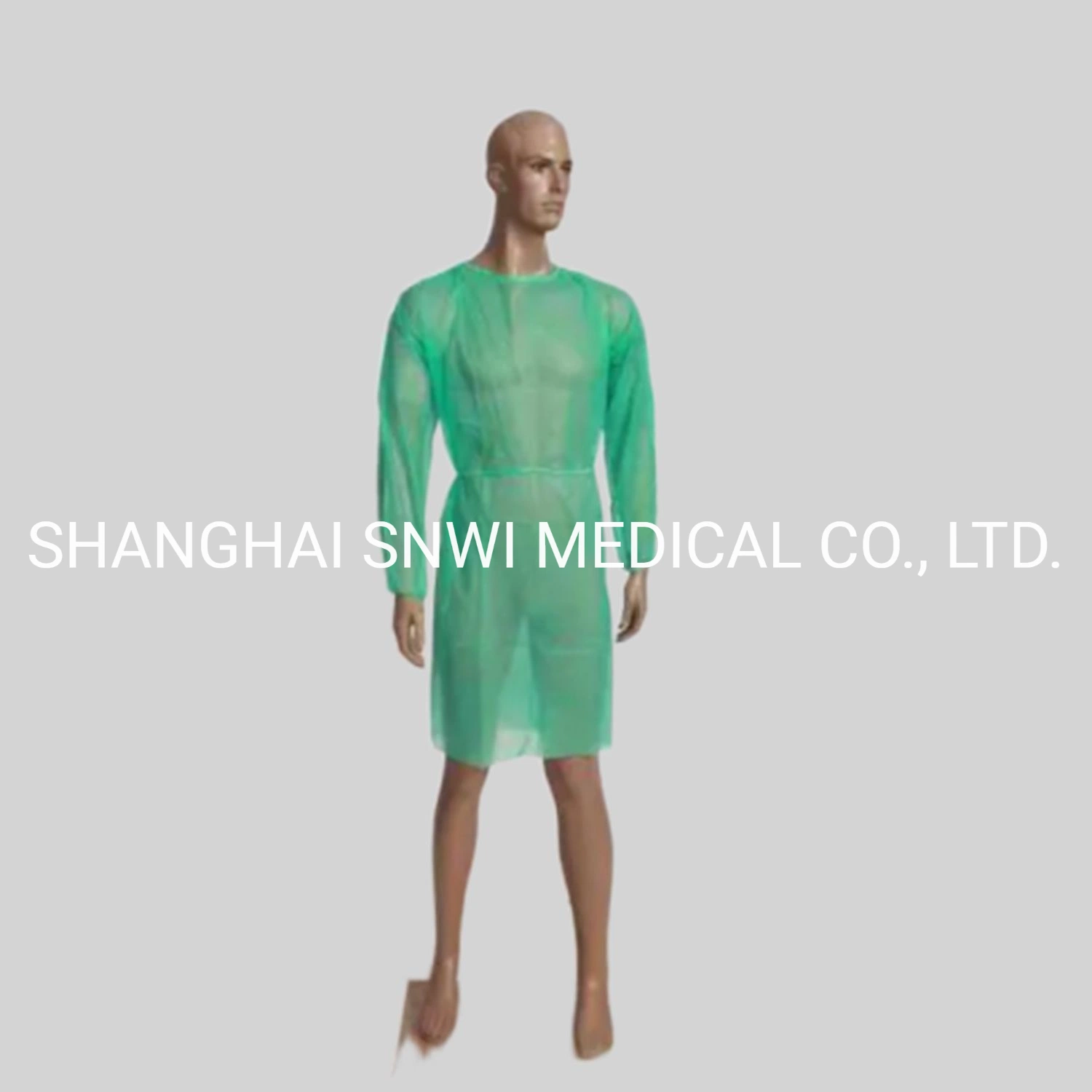 PP Coated PE Waterproof Disposable Fluid Resistant Ultrasonic Sealed Surgical Gown Isolation Gown Visitor Gown