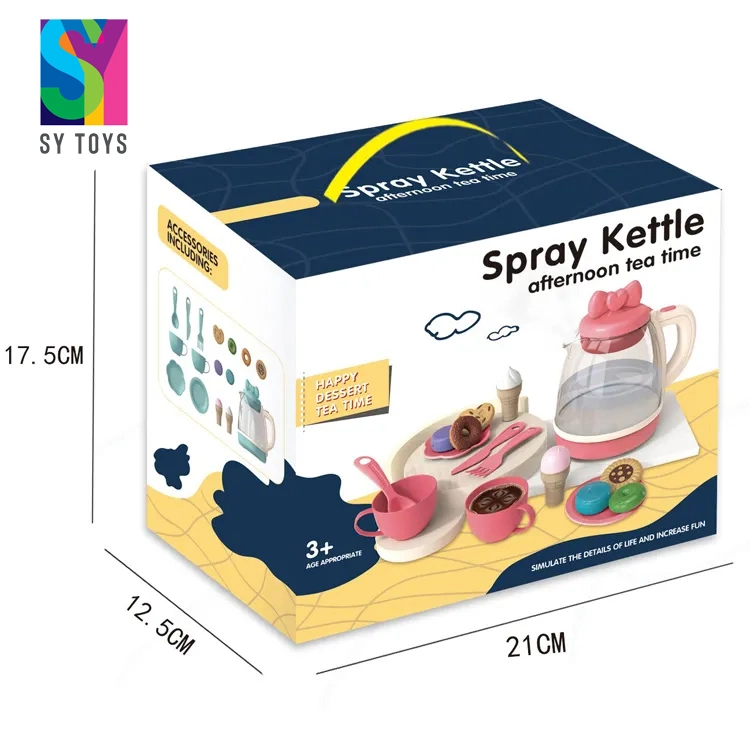 Sy New Arrivals Rollenspiel Beliebte Simulierte Elektrische Möbel Mächtig Vorgeben Spiel Spray Wasserkocher Afternoon Tea Set Spielzeug für junge