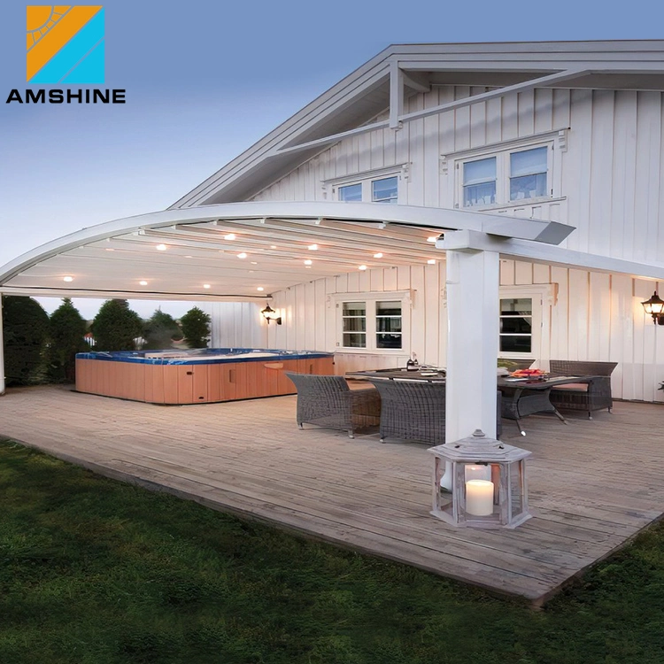 Outdoor Motorized Adjustable Waterproof Aluminium Sun Louvered Pergola Roof Awning Canopy