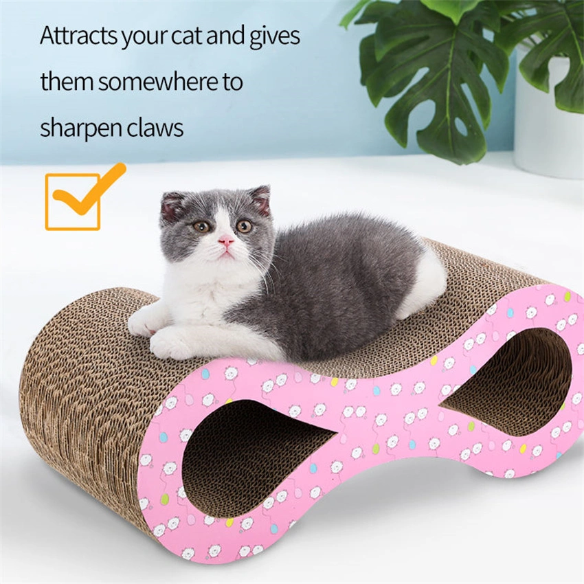 Pet Toys 8 Shape Corrugated Cat Scratcher Cat Scratch Board