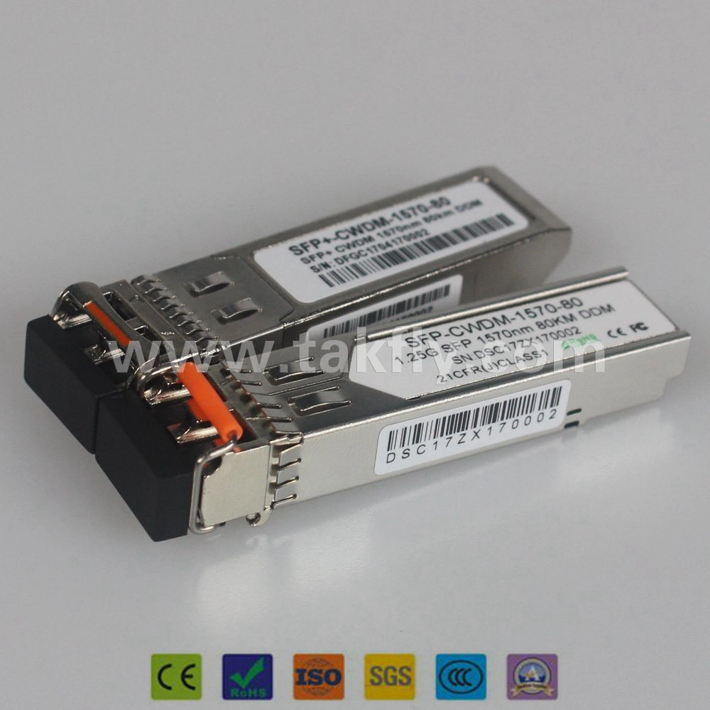 Takfly 1.25g CWDM SFP+ 1510nm 80km Dom Transceiver/Converter/Module