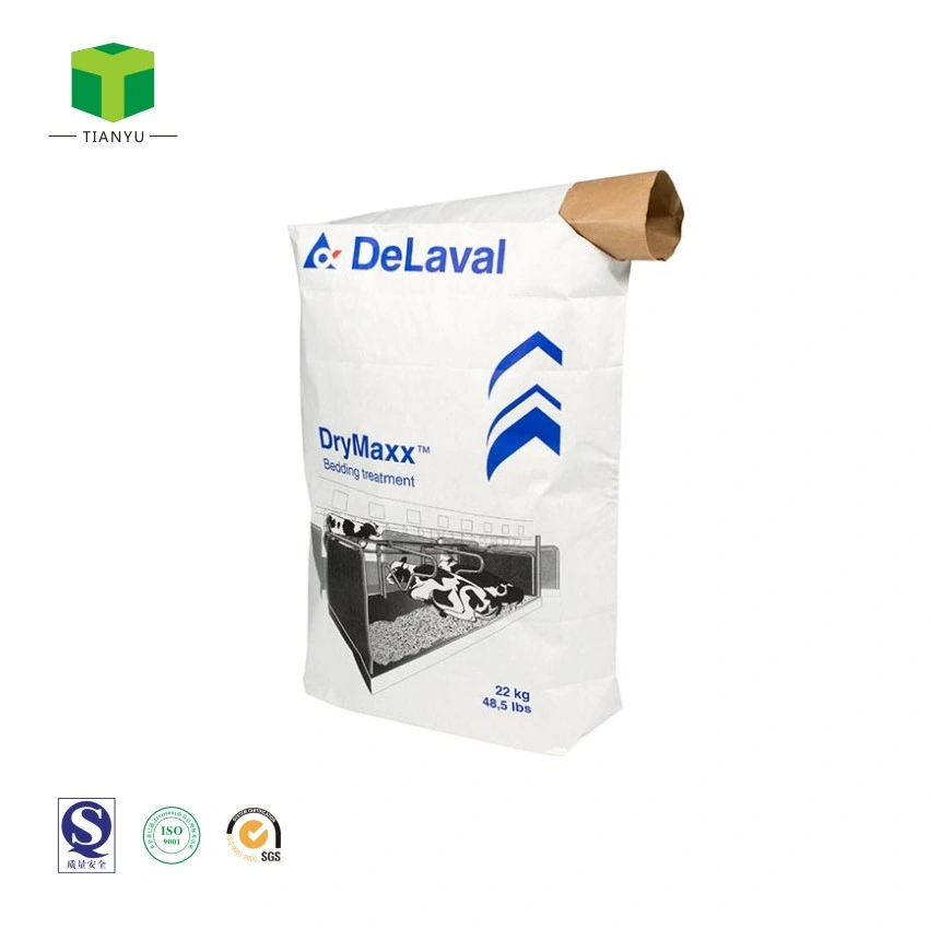 Cement Bag Paper Cement Packaging Bag Craft Bag Pack Kraft Paper for Mortar Chemical Packing 25kg Custom Flour