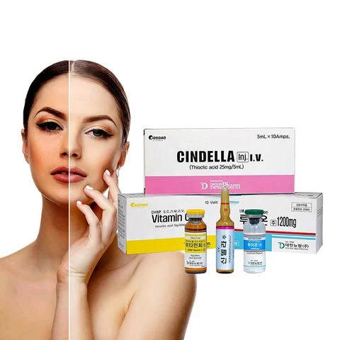 Cindella Luthione1200mg inyecciones de glutatión Juego completo de Cindella de Corea del Sur Blanco nieve Glutax Glutathione Melsmon Laennec Curenex SCM Rejuvenex Forte Pdrn