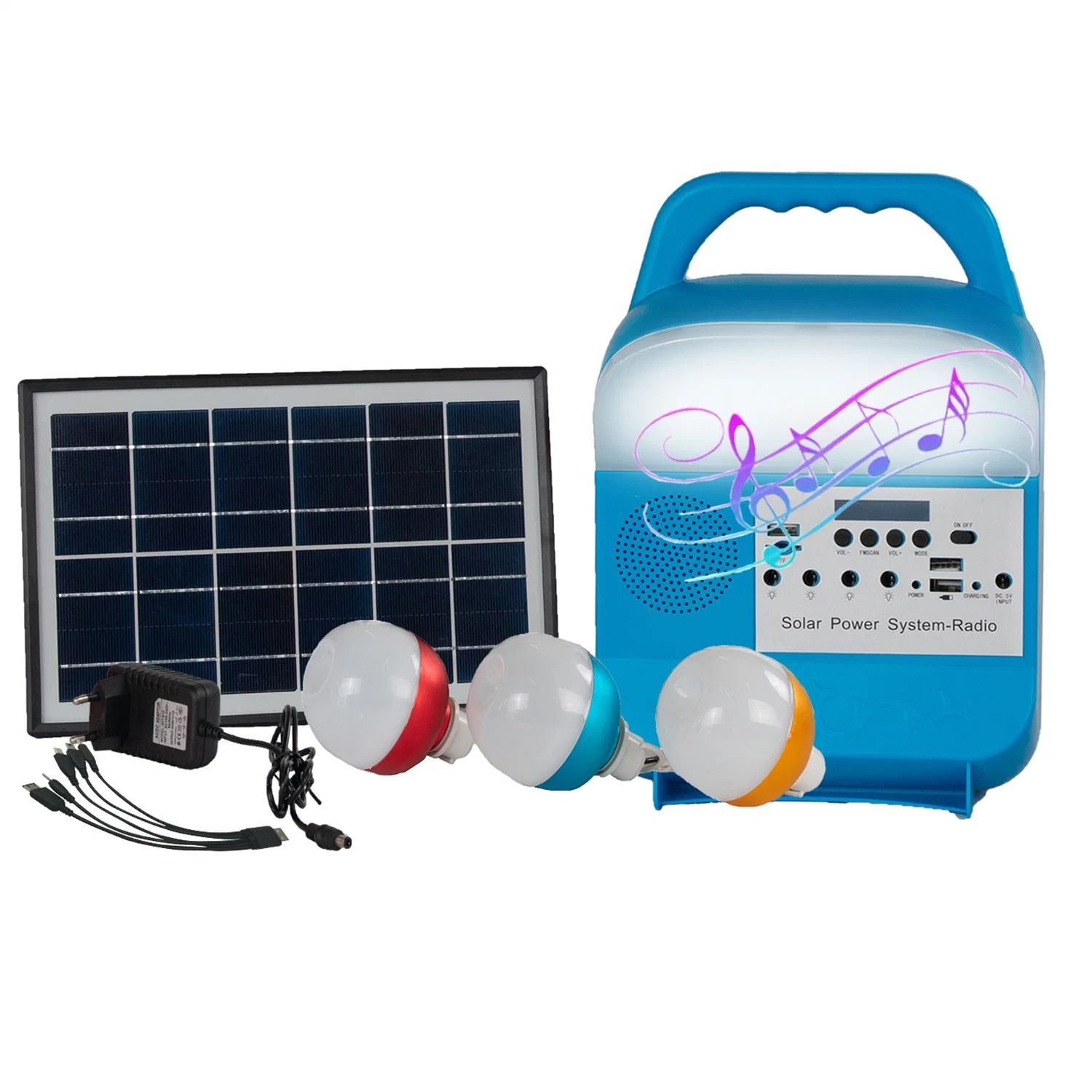 Solar LED lámpara de lectura con panel solar Kit de potencia solar portátil