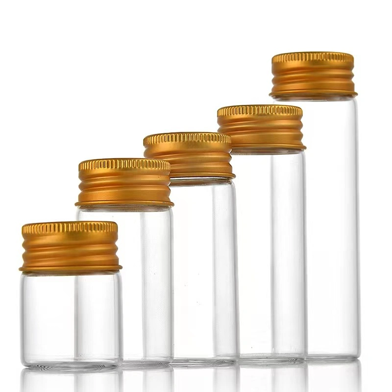 Custom 18*150mm Laboratory Heat Resistant Glass Test Tubes with Golden Cap